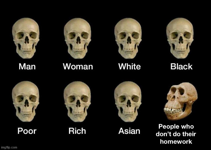 Different Types of People | image tagged in skulls,diversity | made w/ Imgflip meme maker