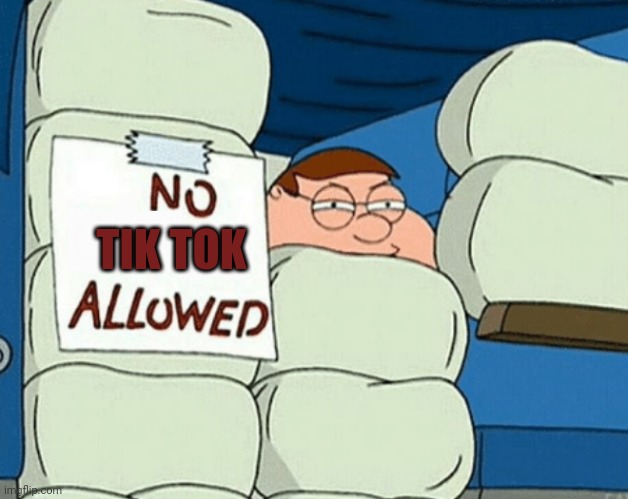 *MARKED* no (blank) allowed | TIK TOK | image tagged in no blank allowed | made w/ Imgflip meme maker