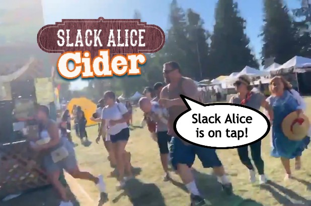 Alice Festival | Slack Alice
is on tap! | image tagged in festival,running,run,alcohol,drinking,catch | made w/ Imgflip meme maker