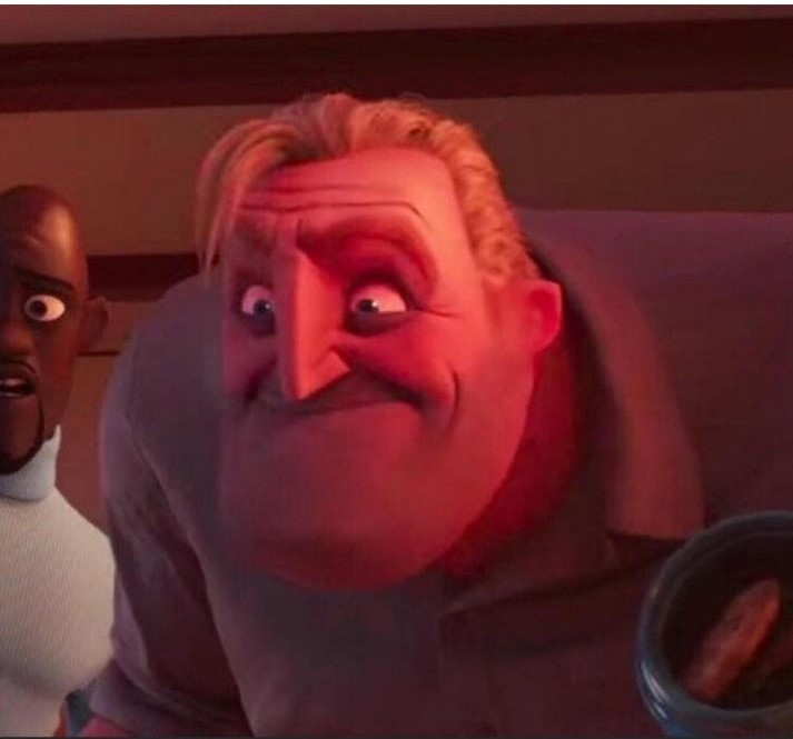 High Quality Peeved Mr. Incredible Blank Meme Template