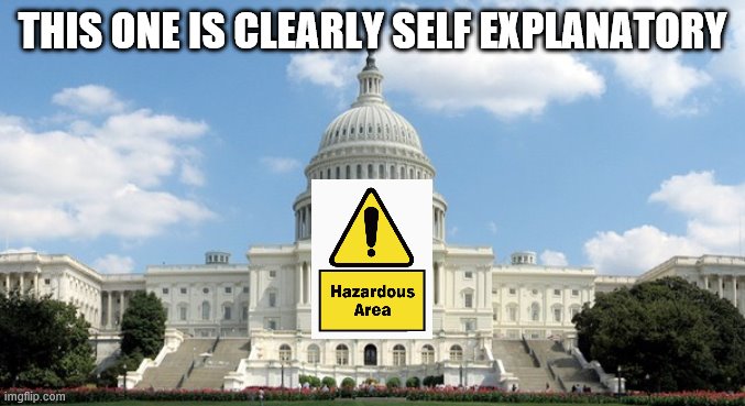 As the meme says... | THIS ONE IS CLEARLY SELF EXPLANATORY | image tagged in ugh congress,democrats,government,hazard | made w/ Imgflip meme maker