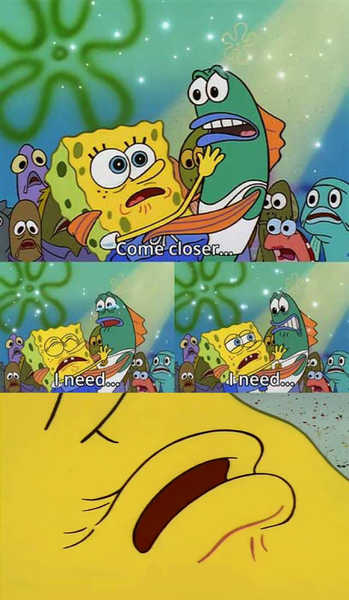 spongebob come closer template Meme Generator - Imgflip