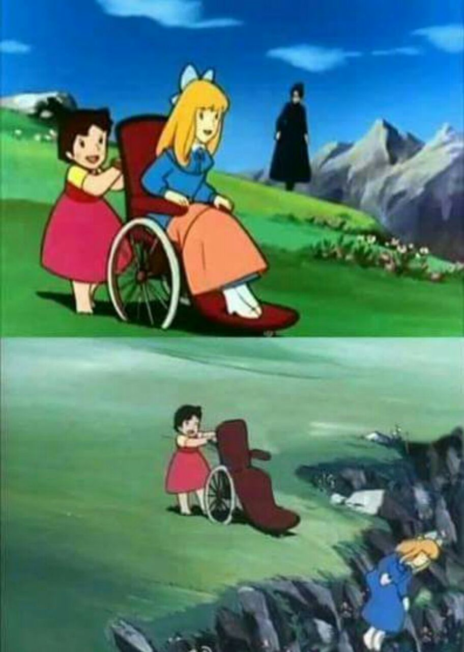 Wheelchair cliff meme Blank Meme Template