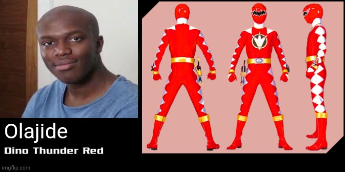 Olajide "JJ" Olatunji aka KSI as Red Dino Ranger | Olajide | image tagged in memes,ksi,power rangers | made w/ Imgflip meme maker