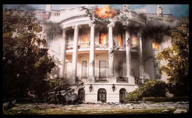 Burning White House Blank Meme Template