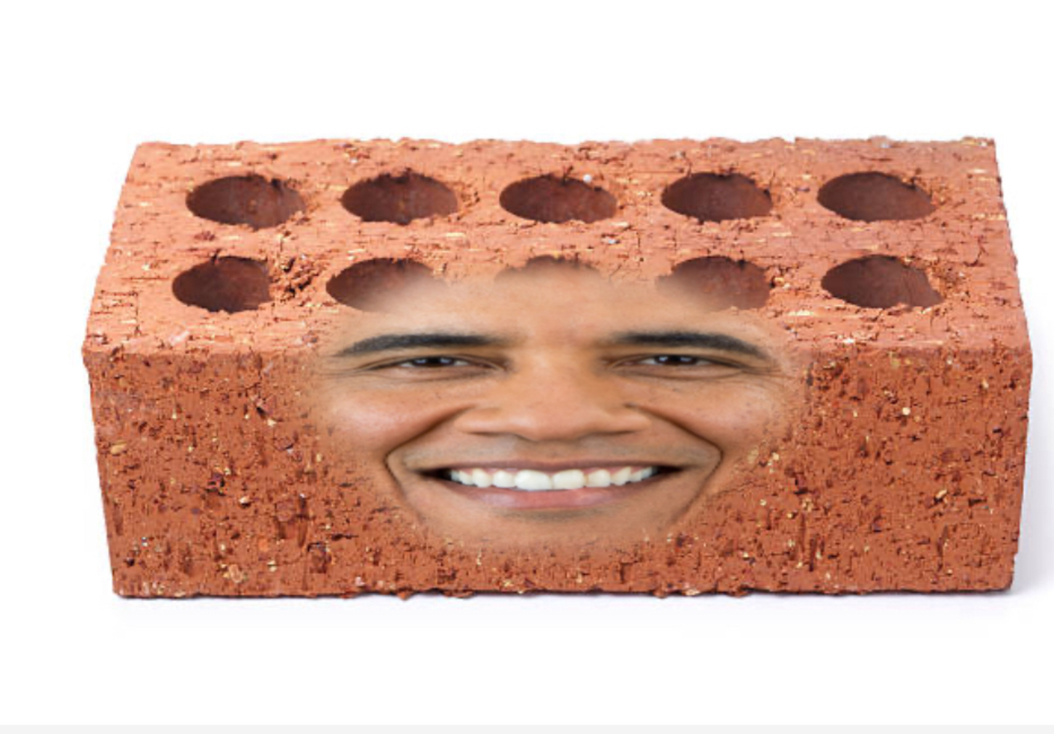High Quality Brick Obama Blank Meme Template