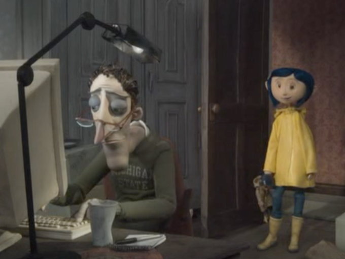 High Quality coraline dad Blank Meme Template