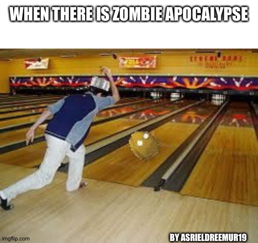 Rip PvZ | WHEN THERE IS ZOMBIE APOCALYPSE; BY ASRIELDREEMUR19 | image tagged in pvz,bowling | made w/ Imgflip meme maker