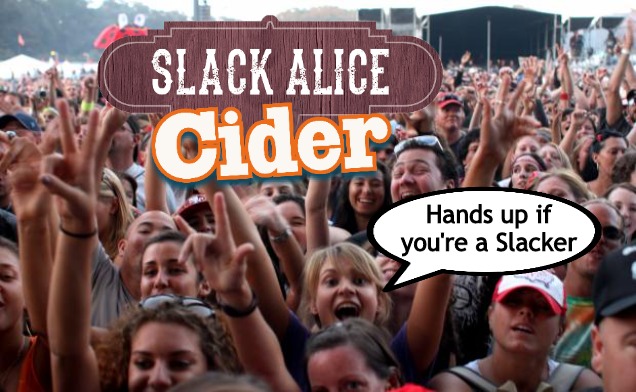 Festival Alice | Hands up if you're a Slacker | image tagged in crowd,festival,hands up,hands,cheer,crowd of people | made w/ Imgflip meme maker