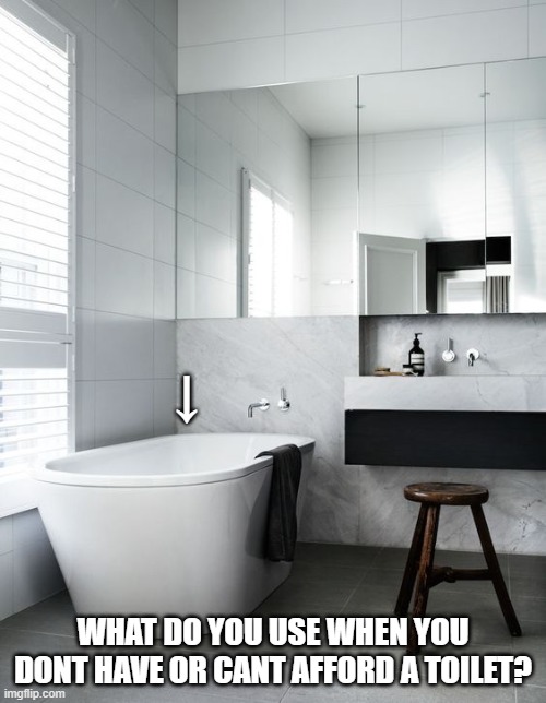 ↓; WHAT DO YOU USE WHEN YOU DONT HAVE OR CANT AFFORD A TOILET? | image tagged in traffic,just kidding | made w/ Imgflip meme maker