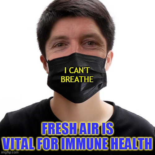 I CAN'T
BREATHE; FRESH AIR IS VITAL FOR IMMUNE HEALTH | made w/ Imgflip meme maker