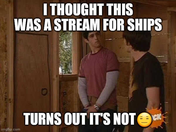 Drake and Josh treehouse | I THOUGHT THIS WAS A STREAM FOR SHIPS; TURNS OUT IT'S NOT😑 | image tagged in drake and josh treehouse,not a ship | made w/ Imgflip meme maker