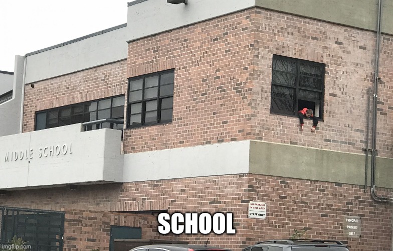 Middle School Sucks | SCHOOL | image tagged in middle school sucks | made w/ Imgflip meme maker