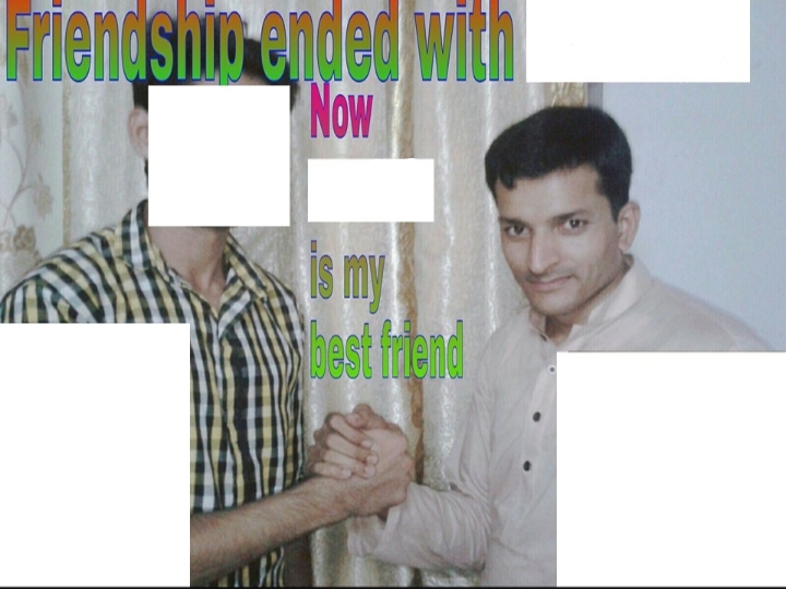 High Quality Friendship endes with X now Y is my best friend Blank Meme Template