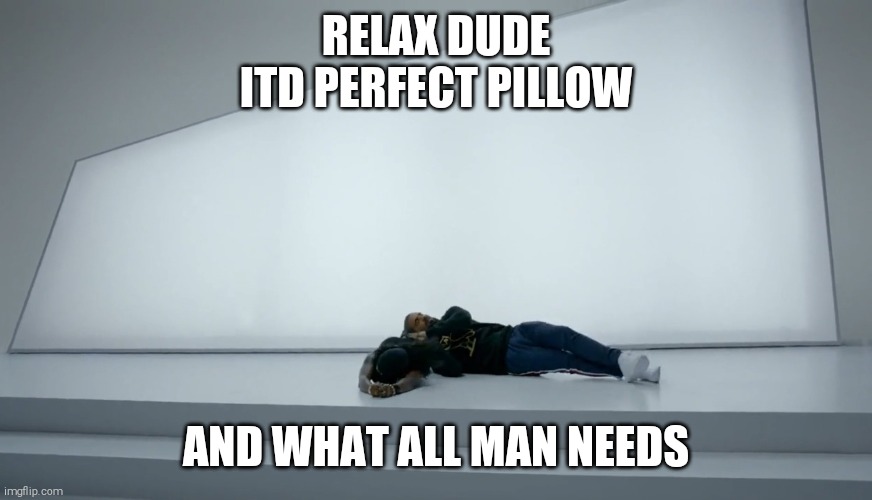 Relax boi | RELAX DUDE
ITD PERFECT PILLOW; AND WHAT ALL MAN NEEDS | image tagged in drake | made w/ Imgflip meme maker