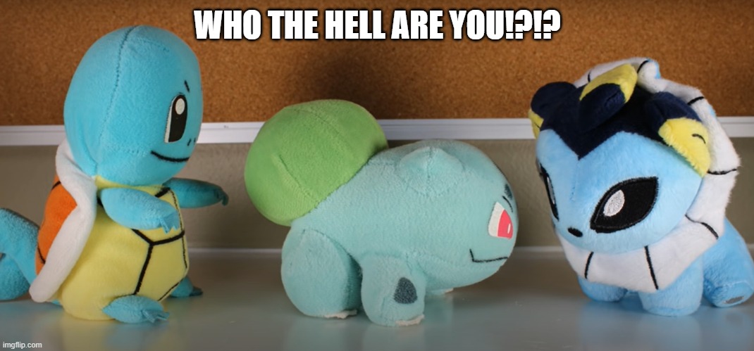 Who the hell are you!? | WHO THE HELL ARE YOU!?!? | image tagged in pokemon | made w/ Imgflip meme maker