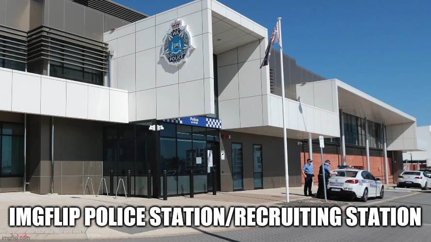 Link in comments | IMGFLIP POLICE STATION/RECRUITING STATION | image tagged in imgflip | made w/ Imgflip meme maker