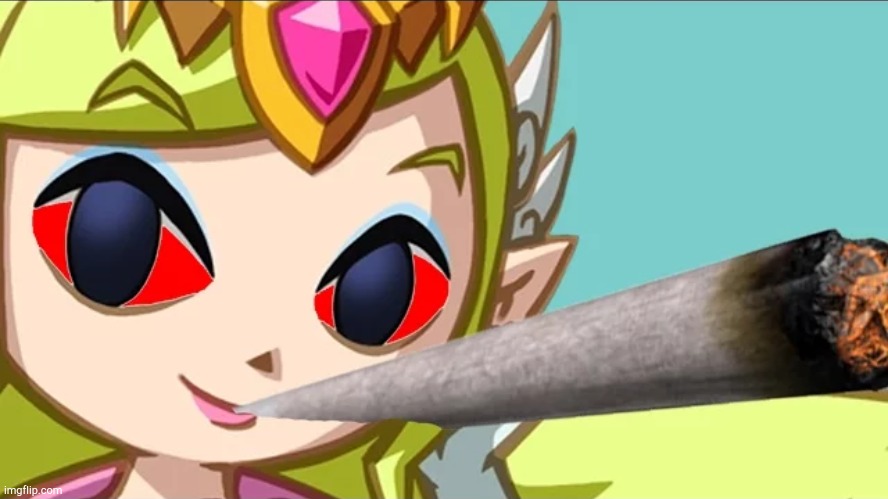 Zelda is Stoned! | image tagged in zelda is stoned | made w/ Imgflip meme maker
