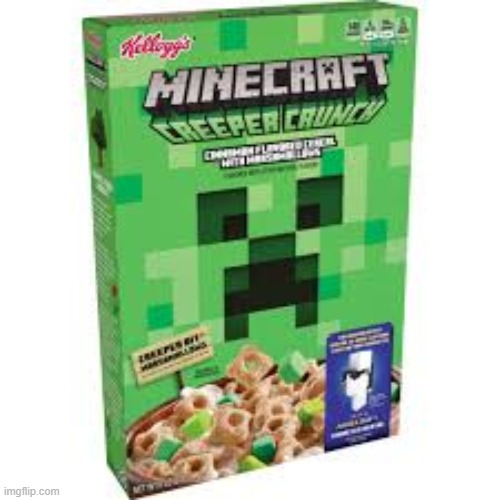 creepa, aw man | image tagged in creeper crunch | made w/ Imgflip meme maker