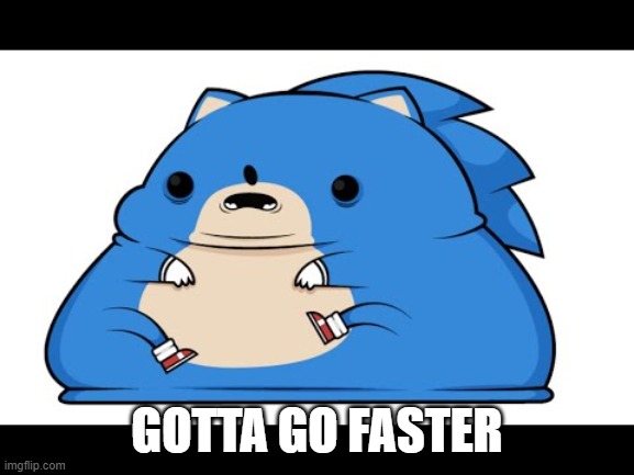 Gotta go Fast | GOTTA GO FASTER | image tagged in gotta go fast | made w/ Imgflip meme maker