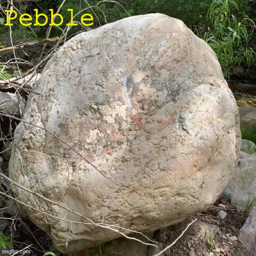 Here's a random picture of a rock labeled 'Pebble' with no context at all. Enjoy. | Pebble | image tagged in rock,pebble,no context,ememeon | made w/ Imgflip meme maker