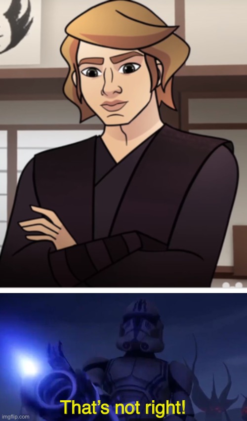 Disney messed up Anakin now?! | That’s not right! | made w/ Imgflip meme maker