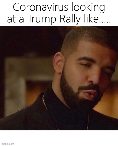 Coronavirus looking at a Trump Rally like..... COVELL BELLAMY III | image tagged in coronavirus looking at a trump rally | made w/ Imgflip meme maker