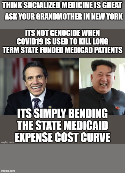 yep | ASK YOUR GRANDMOTHER IN NEW YORK; THINK SOCIALIZED MEDICINE IS GREAT | image tagged in democrats,2020 elections,andrew cuomo | made w/ Imgflip meme maker