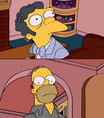 Homer staring at moe Blank Meme Template