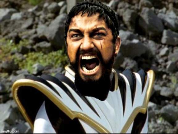 GO GO SPARTA RANGERS!! (Leonidas as AbareKiller/White Dino Ranger) | image tagged in abarekiller,memes,funny,power rangers,sparta leonidas,super sentai | made w/ Imgflip meme maker