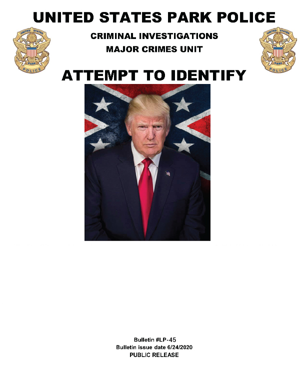Trump Wanted Poster for Protesters Blank Meme Template