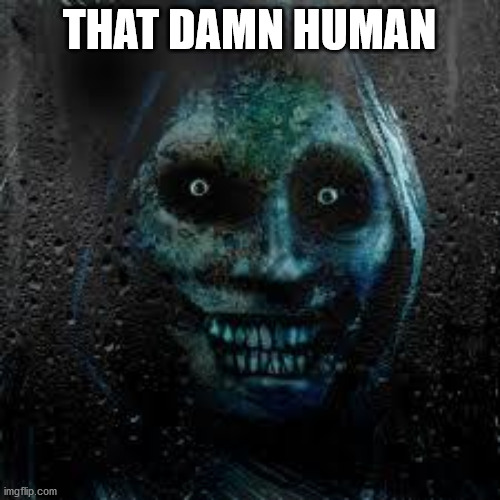 That Scary Ghost | THAT DAMN HUMAN | image tagged in that scary ghost | made w/ Imgflip meme maker