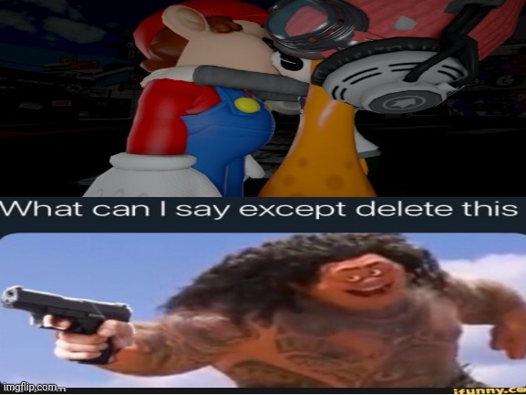 image tagged in smg4,mario,what can i say except delete this,meggy,crap | made w/ Imgflip meme maker