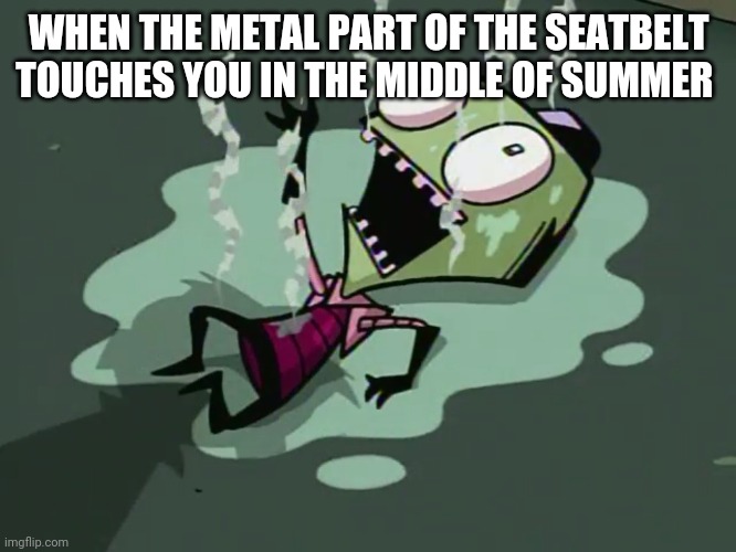 It burnes | WHEN THE METAL PART OF THE SEATBELT TOUCHES YOU IN THE MIDDLE OF SUMMER | image tagged in the truth it burns | made w/ Imgflip meme maker