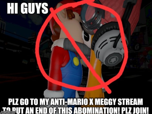 Plz join | image tagged in mario,smg4,meggy,shipping | made w/ Imgflip meme maker