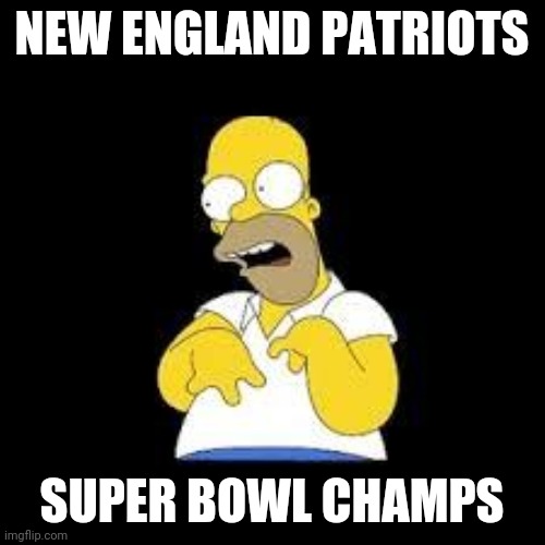 Look Marge | NEW ENGLAND PATRIOTS; SUPER BOWL CHAMPS | image tagged in look marge | made w/ Imgflip meme maker