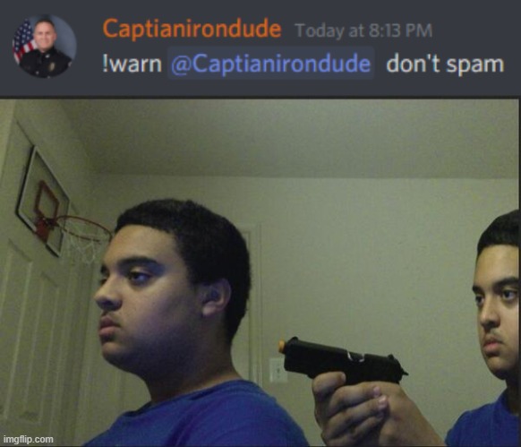 bruh | image tagged in guy points gun at own head,discord,mee6 | made w/ Imgflip meme maker