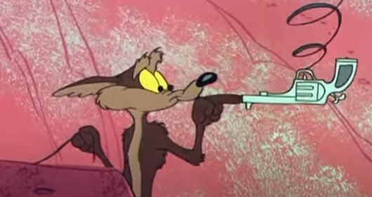 Wile E. Coyote Gun Trap Blank Meme Template