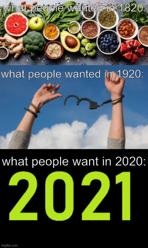 I wanna Time-Travel so hard | what people wanted in 1820:; what people wanted in 1920:; what people want in 2020: | image tagged in 2020,funny memes,funny | made w/ Imgflip meme maker