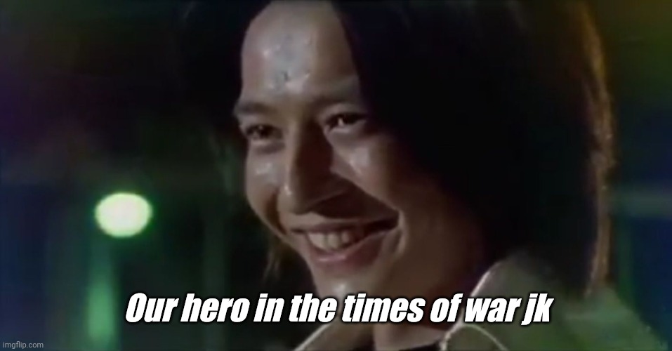 Mikoto Nakadai (AbareKiller) laughs at you | Our hero in the times of war jk | image tagged in mikoto nakadai abarekiller laughs at you | made w/ Imgflip meme maker