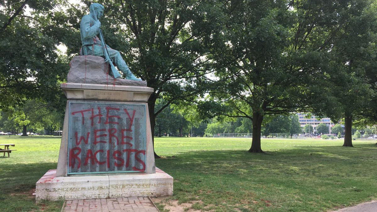 Confederate statue they were racists Blank Meme Template