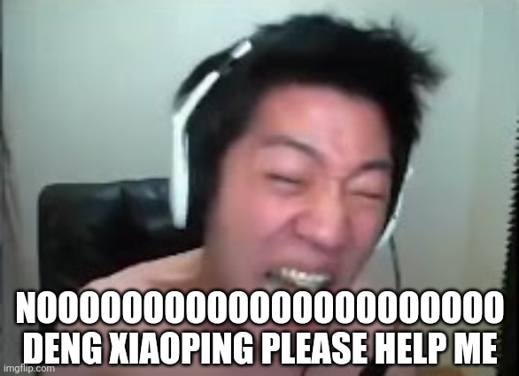 Angry Korean Gamer Rage | NOOOOOOOOOOOOOOOOOOOOOO DENG XIAOPING PLEASE HELP ME | image tagged in extreme korean streamer rage | made w/ Imgflip meme maker