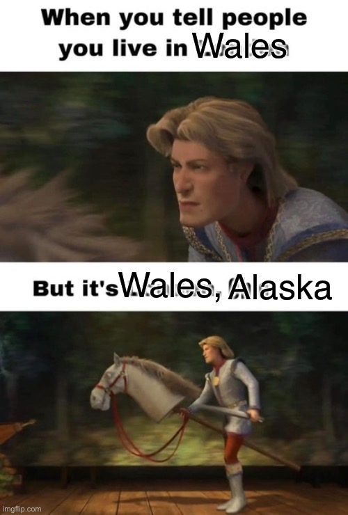 meme | Wales; Wales, Alaska | image tagged in meme,wales,alaska | made w/ Imgflip meme maker