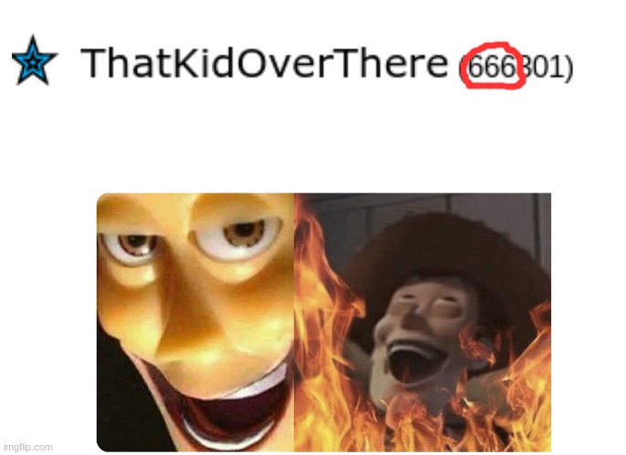 youre welcome | image tagged in satanic woody | made w/ Imgflip meme maker