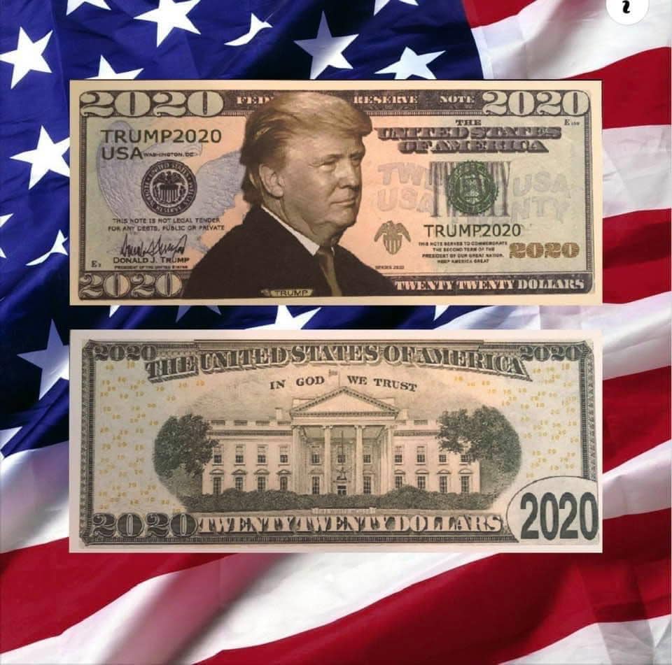 High Quality Trump 2020 dollars Blank Meme Template
