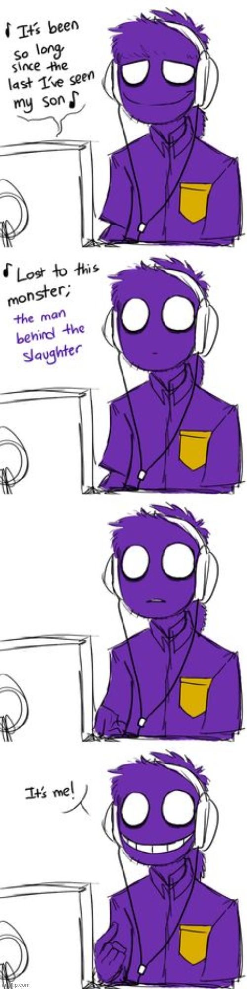 image tagged in purple guy,the man behind the slaughter,fnaf | made w/ Imgflip meme maker
