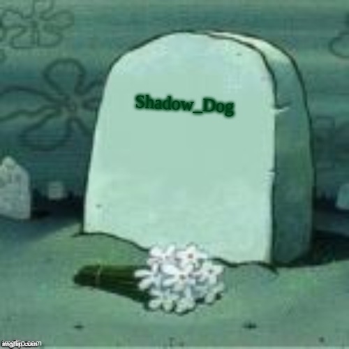 Here Lies X | Shadow_Dog | image tagged in here lies x | made w/ Imgflip meme maker