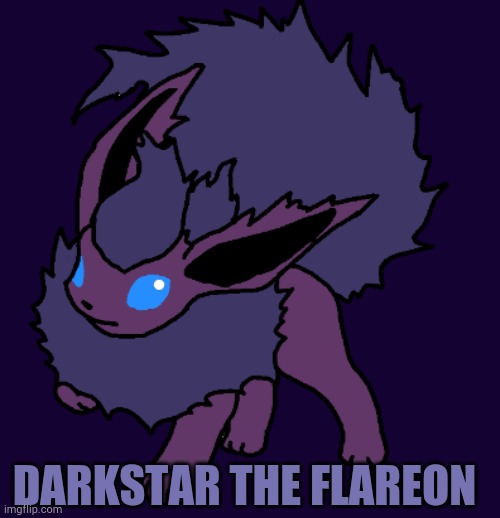 Dark Star, my oc | DARKSTAR THE FLAREON | image tagged in idk,idk,idk,idk,idk,idk | made w/ Imgflip meme maker