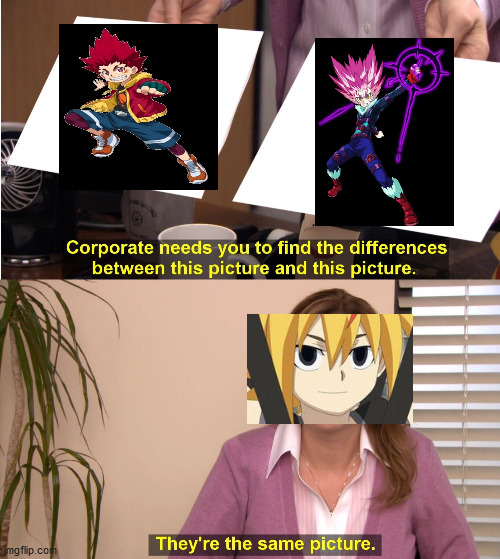 Beyblade Sparking In A Nutshell | image tagged in memes,they're the same picture,beyblade,beyblade burst sparking,beyblade burst superking | made w/ Imgflip meme maker