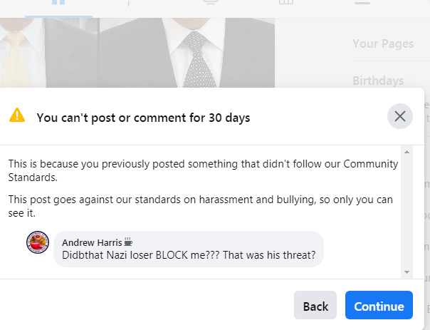 Facebook Bans Us to Protect Nazi Terrorists Blank Meme Template